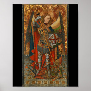 Affiche Saint Michel l'Archange défaisant Satan Christ