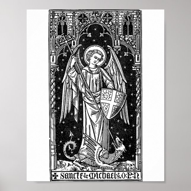 Affiche Saint Michel l'Archange vainquant Satan Christ (Devant)