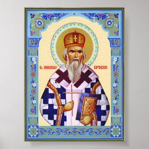 Affiche Saint Nikolai serbe