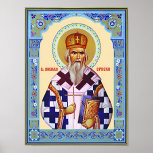 Affiche Saint Nikolai serbe