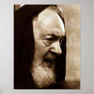 Affiche Saint Padre Pio Image dévotionnelle
