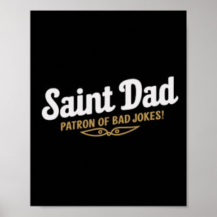 Affiche Saint Papa Patron De Mauvaises Blagues Drôle Fête 