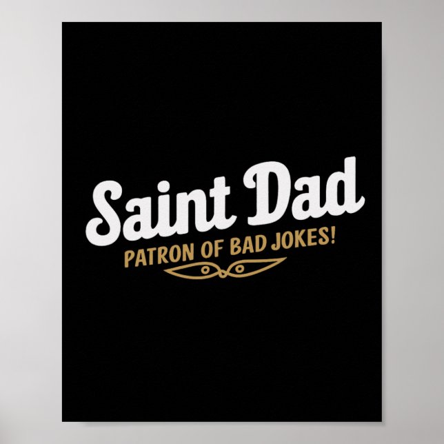 Affiche Saint Papa Patron De Mauvaises Blagues Drôle Fête  (Devant)