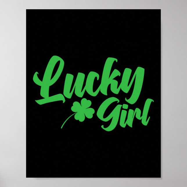 Affiche Saint Patrick`s Day Lucky Girl (Devant)