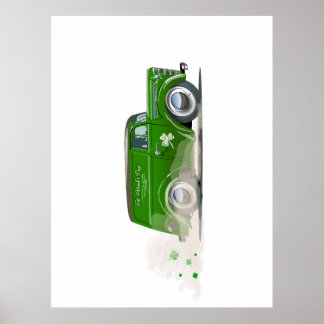 Affiche  Saint Patrick vintage Cartoon van