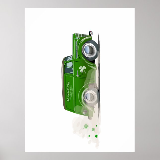 Affiche  Saint Patrick vintage Cartoon van (Devant)