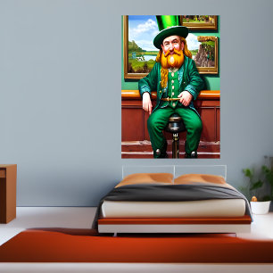Affiche Saint Patrick's Day homme en vêtements verts   Art