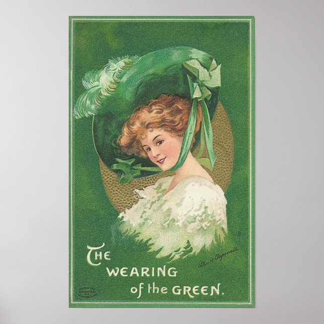 Affiche Saint Patrick's day Le port du vert (Devant)