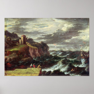 Affiche Saint Paul arrivant à Malte