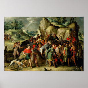 Affiche Saint Paul conduisit à Damas après sa conversion