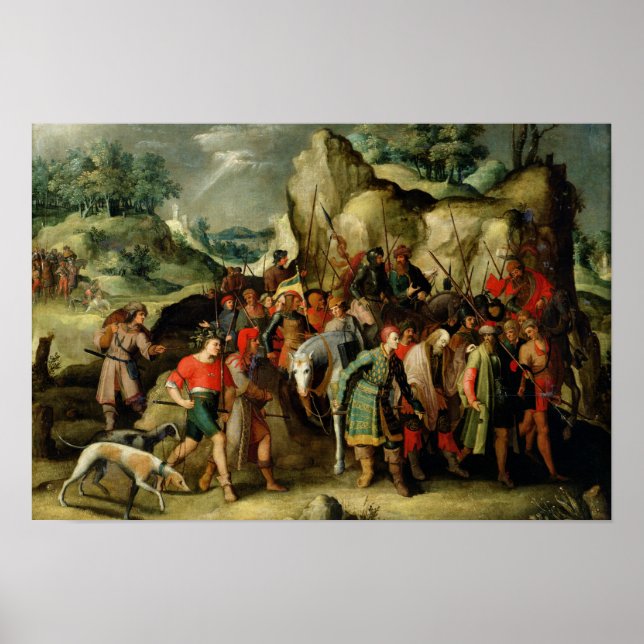 Affiche Saint Paul conduisit à Damas après sa conversion (Devant)