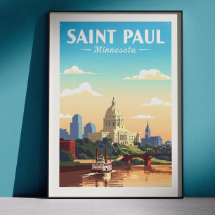 Affiche Saint Paul Minnesota vintage