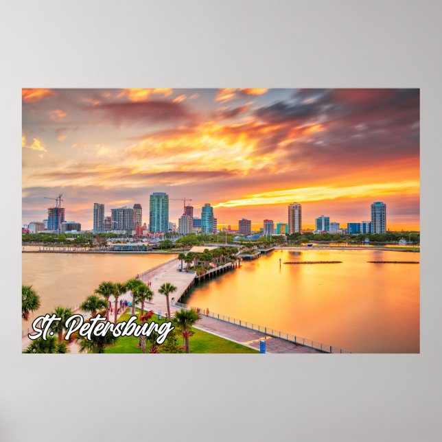 Affiche Saint-Pétersbourg, Floride, États-Unis (Devant)
