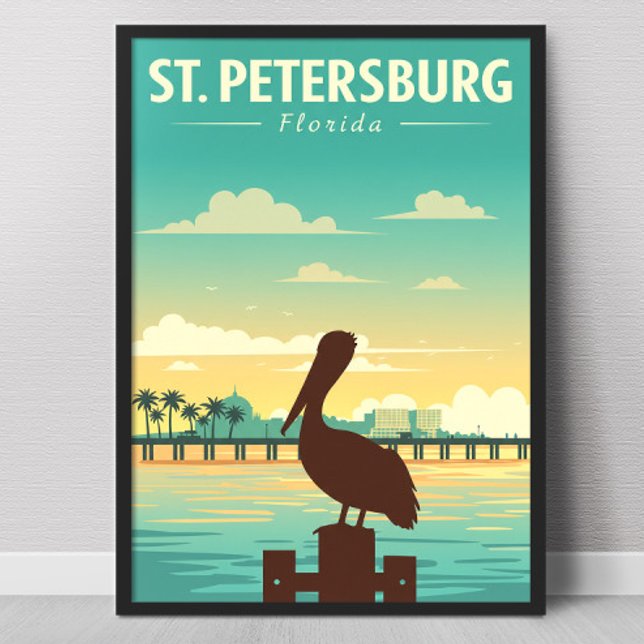 Affiche Saint-Pétersbourg Floride vintage (Créateur téléchargé)