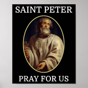 Affiche Saint Pierre Pape catholique Saint Tee Pape chréti