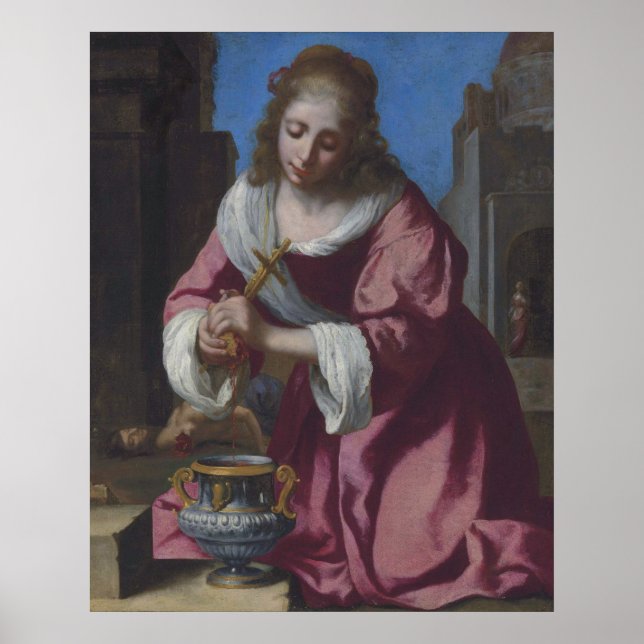Affiche Saint Praxedis — Vermeer (1655) (Devant)