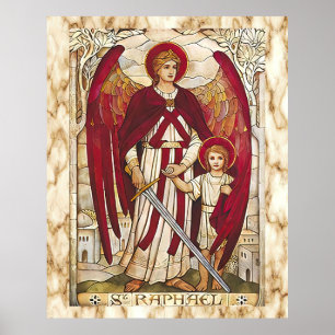 Affiche Saint Raphael Archangel Angel Catholique Saint-Rap