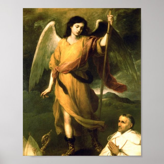 Affiche Saint Raphael Par Bartolome Esteban Murillo (Devant)