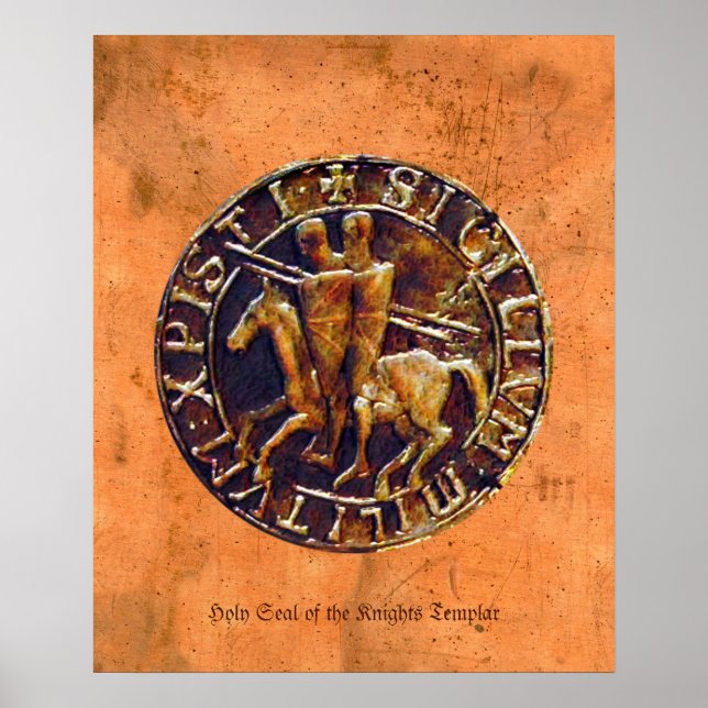Affiche Saint Sceau des Chevaliers Templiers Art religieux (Devant)
