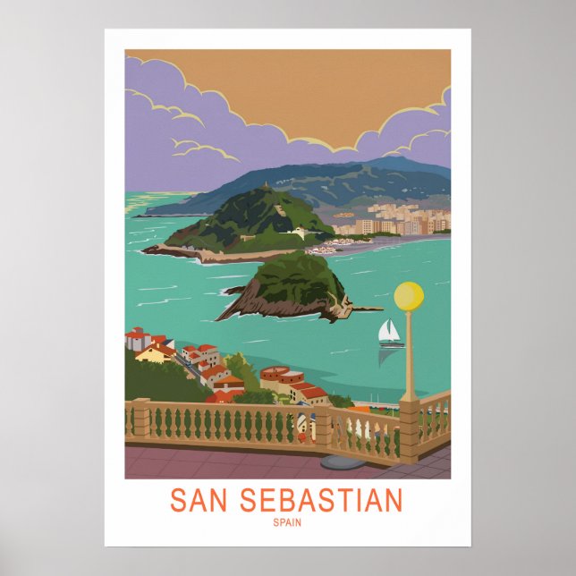 Affiche Saint-Sébastien, Espagne (Devant)