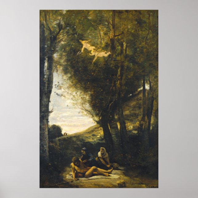 Affiche Saint-Sébastien - Jean-Baptiste - Corot Fine Art (Devant)