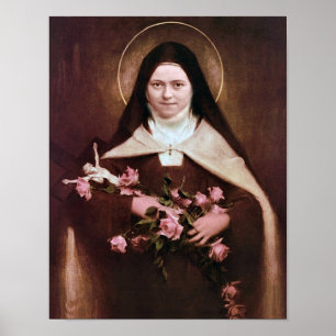 Affiche Saint Thérèse de Lisieux Image de Dévotion.