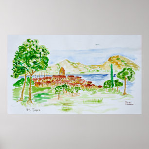 Affiche Saint-Tropez   French Riviera, France