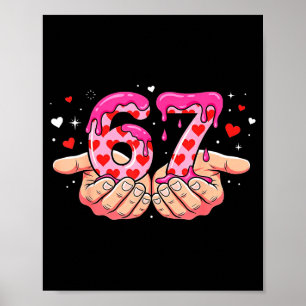 Affiche Saint-Valentin 67 Cœurs Six Sept Mème Amour Mignon