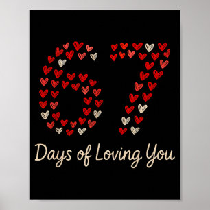 Affiche Saint-Valentin 67 Love Anniversaire Couple Six Sev