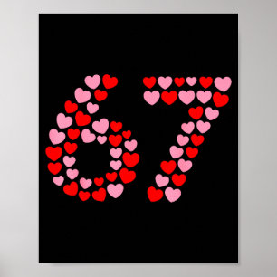 Affiche Saint-Valentin 67 Meme 67e Anniversaire 6 7 Valent