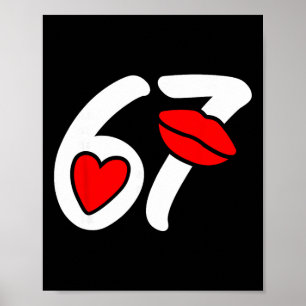 Affiche Saint-Valentin 67 Meme Lèvres Et Cœur Drôle Six S
