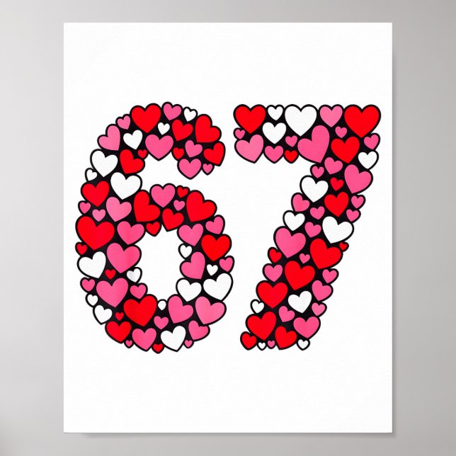 Affiche Saint-Valentin 67 Meme Rempli De Cœurs Drôle S (Devant)
