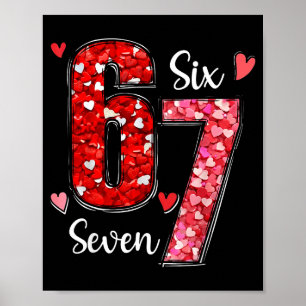 Affiche Saint-Valentin 67 Six Sept Mème Roses Cœurs Saint-
