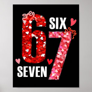 Affiche Saint-Valentin 67 Six Seven Cœurs de Rose Arc Sain