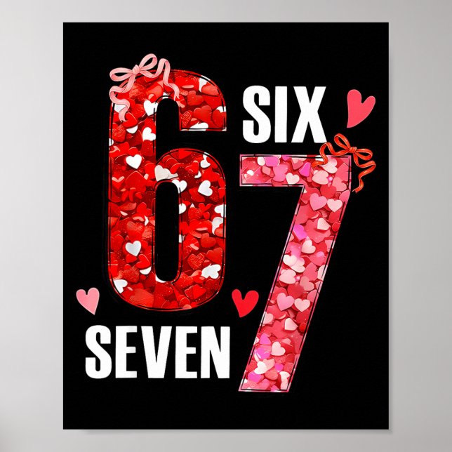 Affiche Saint-Valentin 67 Six Seven Cœurs de Rose Arc Sain (Devant)