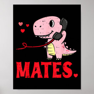 Affiche Saint-Valentin à la recherche de l'âme sœur Dinosa