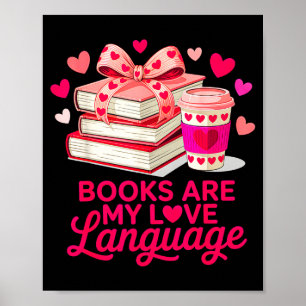 Affiche Saint-Valentin amoureux de livres les livres sont