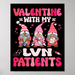 Affiche Saint-Valentin avec ma infirmière diplômée Gnome d