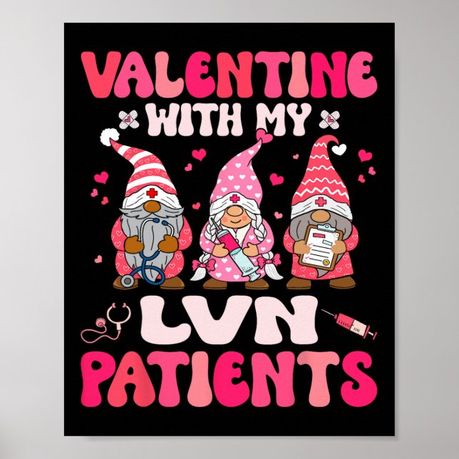 Affiche Saint-Valentin avec ma infirmière diplômée Gnome d (Devant)