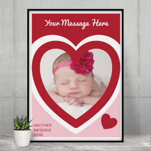 Affiche Saint-Valentin Candy Hearts Box Photo personnalisé