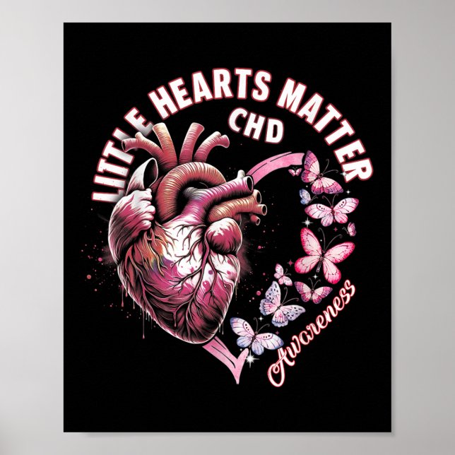 Affiche Saint-Valentin Coeur de sensibilisation à l'enfant (Devant)