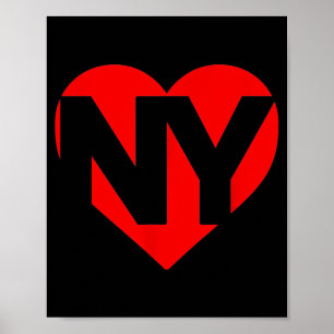 Affiche Saint-Valentin Cœur New York Nyc Cœur J'aime Ny