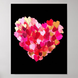 Affiche Saint-Valentin Coeurs Bruxelles peinture à l'huile