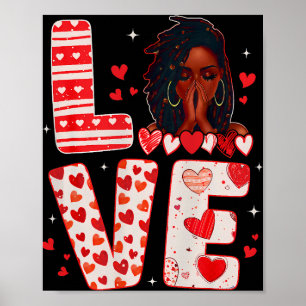 Affiche Saint Valentin Costume afro-américain noir