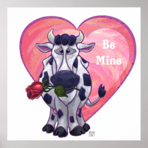 Affiche Saint Valentin de la vache