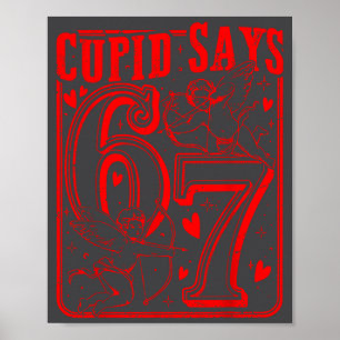 Affiche Saint-Valentin drôle Cud Dit Six Sept 67 Mème Homm