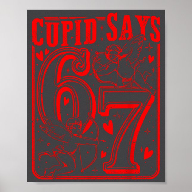 Affiche Saint-Valentin drôle Cud Dit Six Sept 67 Mème Homm (Devant)