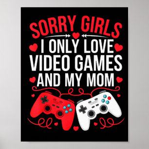 Affiche Saint-Valentin drôle de jeux vidéo pour garçons ga