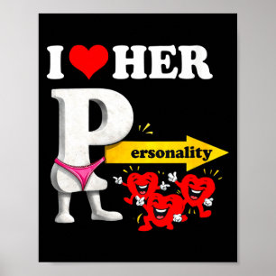 Affiche Saint Valentin drôle de T-shirt pour femme J'aime