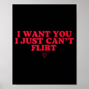 Affiche Saint Valentin drôle introverti Je veux vous je su